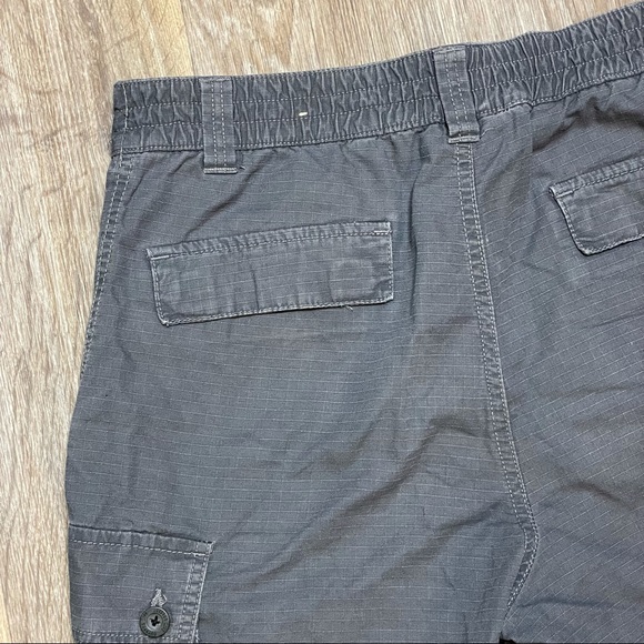 Outdoor Life Cargo Shorts Ripstop Size 32 Grey - Picture 3 of 5